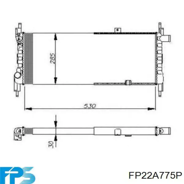 FP22A775P FPS radiador refrigeración del motor