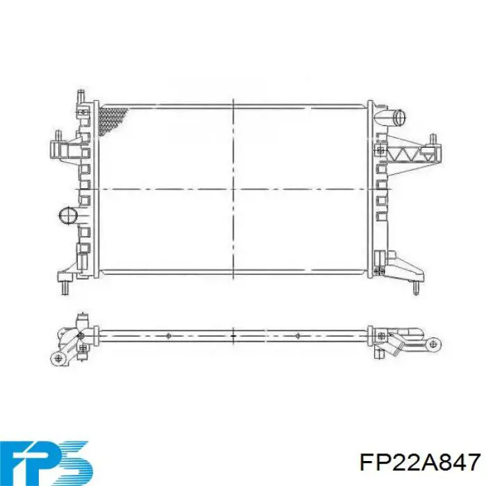 FP 22 A847 FPS radiador refrigeración del motor