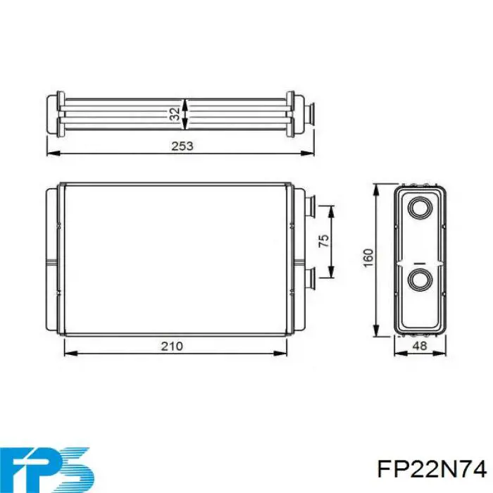 FP 22 N74 FPS radiador de calefacción