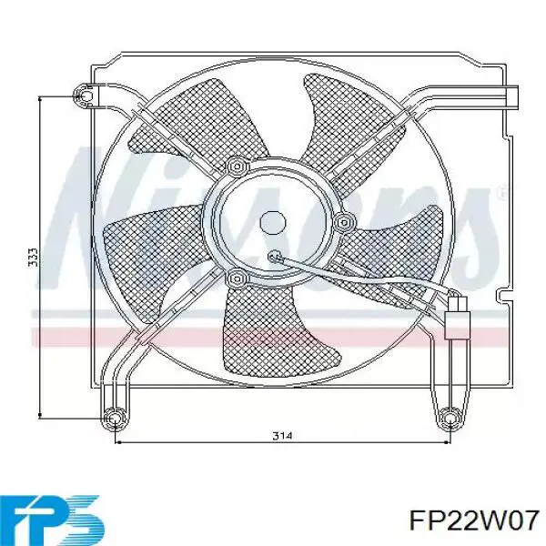 R90031 Korea (oem) difusor de radiador, ventilador de refrigeración, condensador del aire acondicionado, completo con motor y rodete