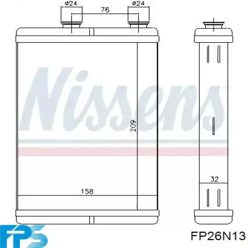FP 26 N13 FPS radiador de calefacción