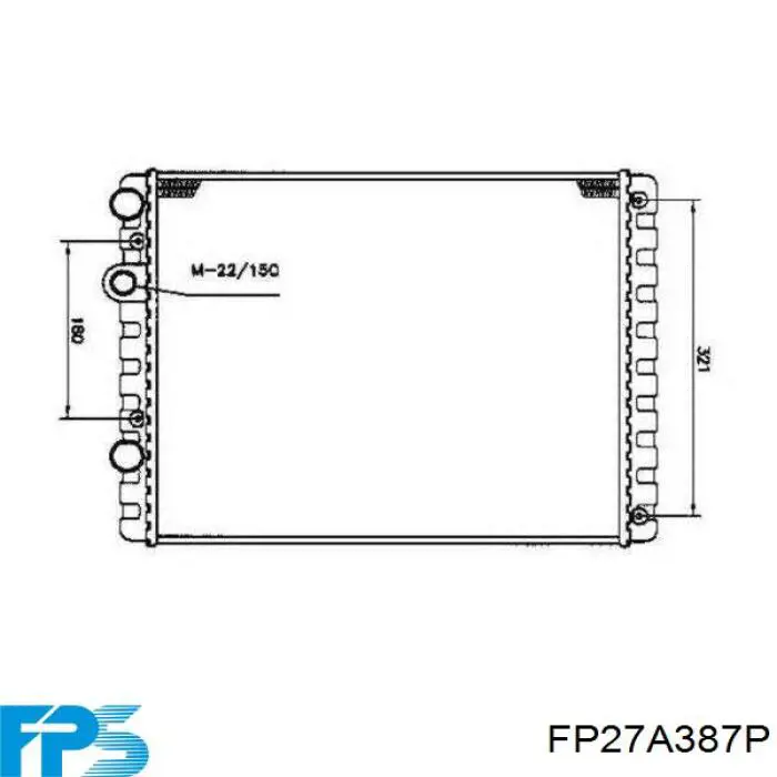 FP27A387P FPS radiador refrigeración del motor