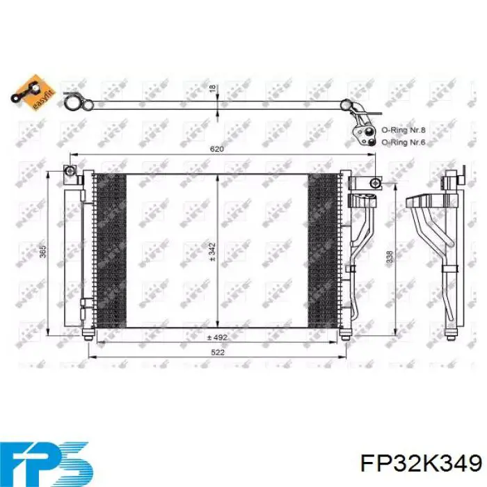 FP32K349 FPS Radiador de aire acondicionado