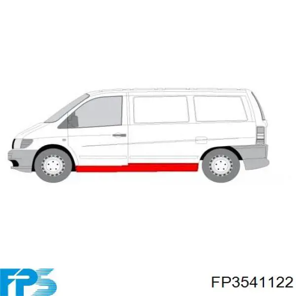 FP3541122 FPS parte para reparación de la puerta delantera