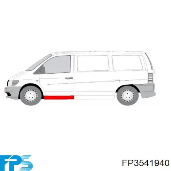 Refuerzo paragolpes delantero Mercedes V (638)