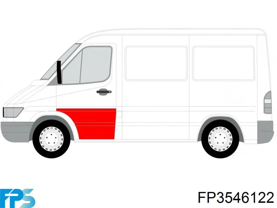FP 3546 122 FPS parte para reparación de la puerta delantera
