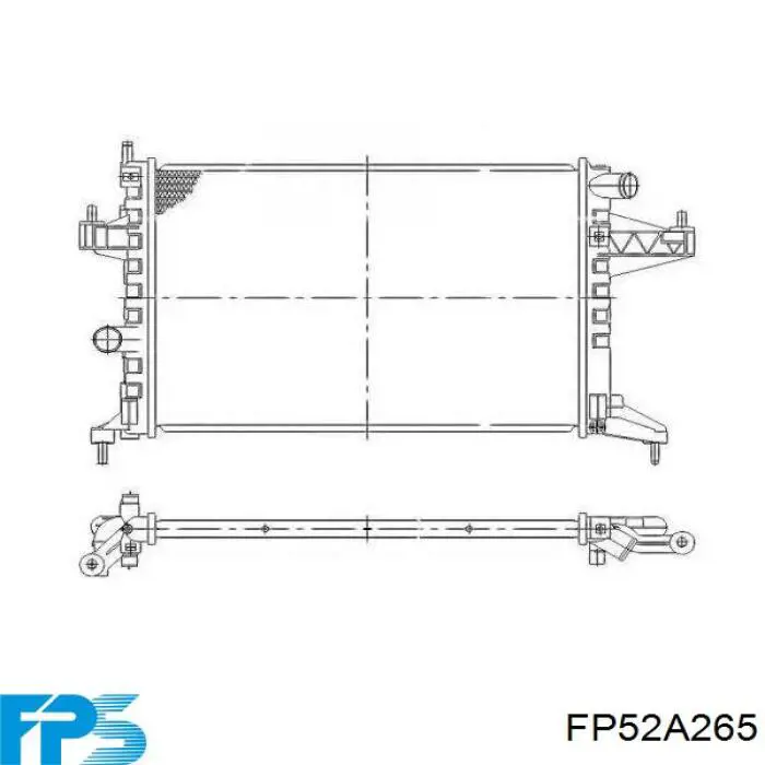 FP 52 A265 FPS radiador refrigeración del motor