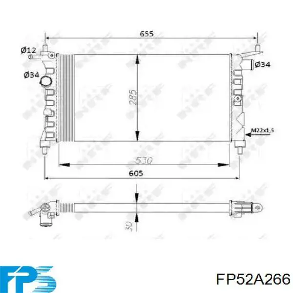 FP52A266 FPS radiador