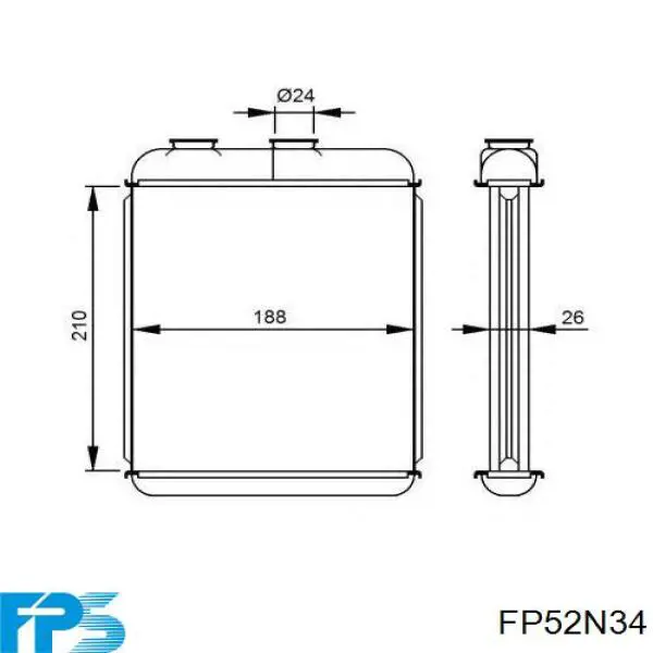 FP 52 N34 FPS radiador calefacción