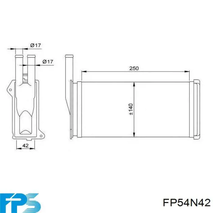 FP54N42 FPS radiador calefacción