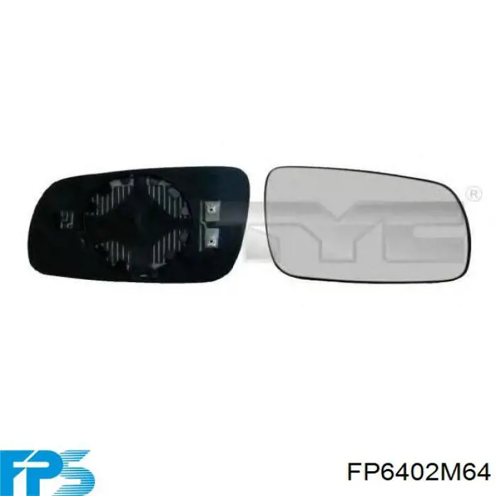 Cristal de espejo retrovisor derecho FP6402M64 FPS
