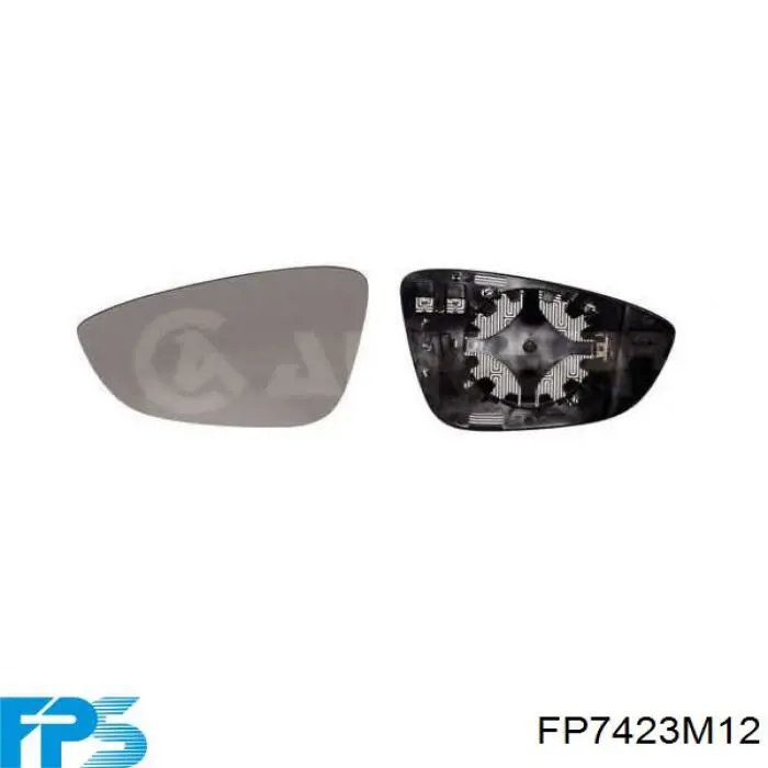 FP 7423 M12 FPS cristal de espejo retrovisor exterior derecho