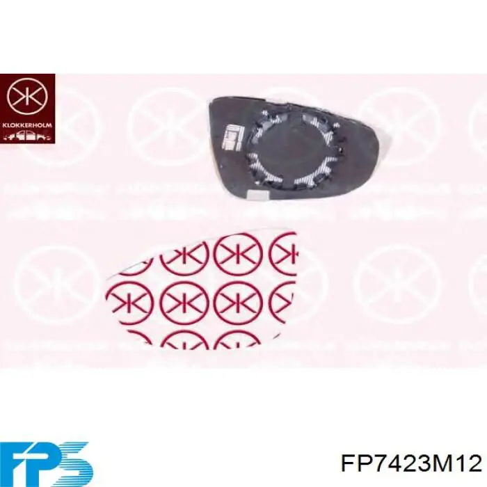 Comprar FP7423M12 FPS Cristal de espejo retrovisor derecho