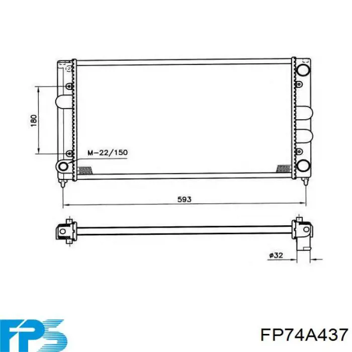 Água radiador FPS FP74A437 precio, desde 48,73 EUR
