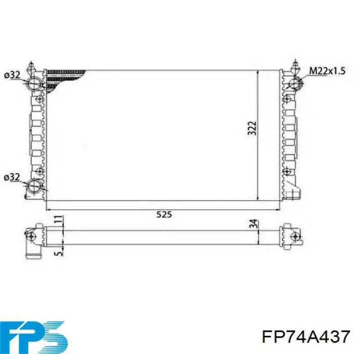 Comprar FP74A437 FPS Radiador de auto
