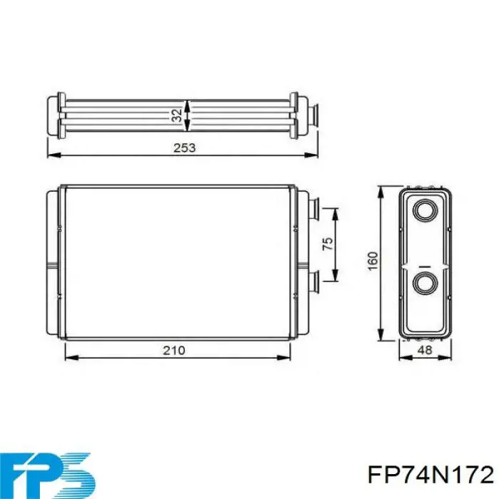 FP74N172 FPS radiador calefacción