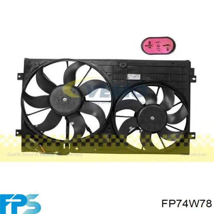 FP74W78 FPS Ventilador de refrigeración completo derecho (motor y hélice)