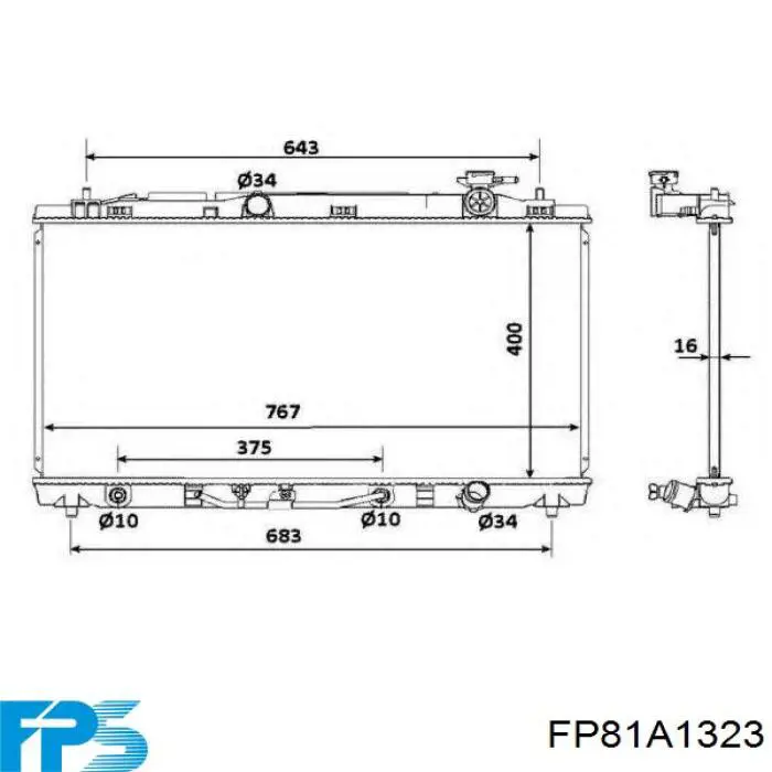 FP81A1323 FPS radiador