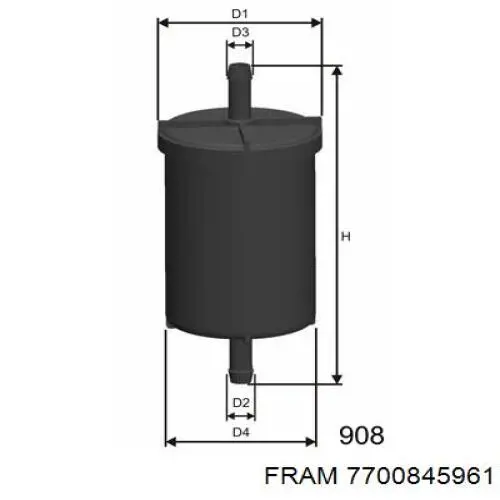 Filtro combustible Renault Scenic 2 JM0, JM1