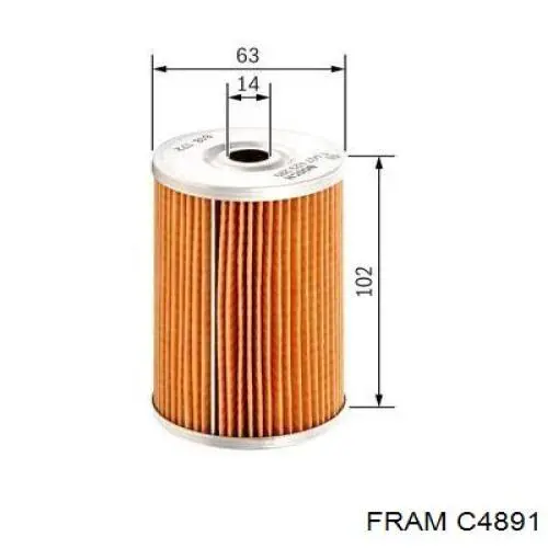 C4891 Fram filtro combustible