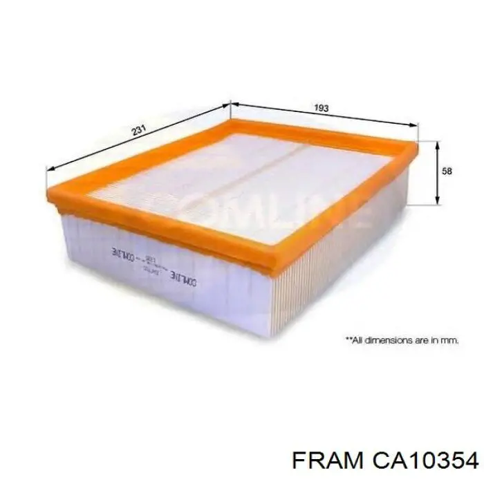A1121 Purflux Filtro de aire de motor