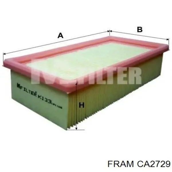 CA2729 Fram Filtro de aire de motor