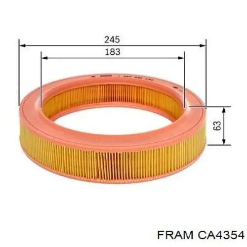 Filtro de aire 7701349530 Renault (RVI)
