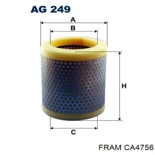 1444N9 Peugeot/Citroen filtro de aire