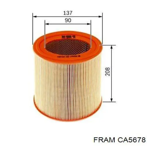 FA1366 Bremsi Filtro de aire de motor