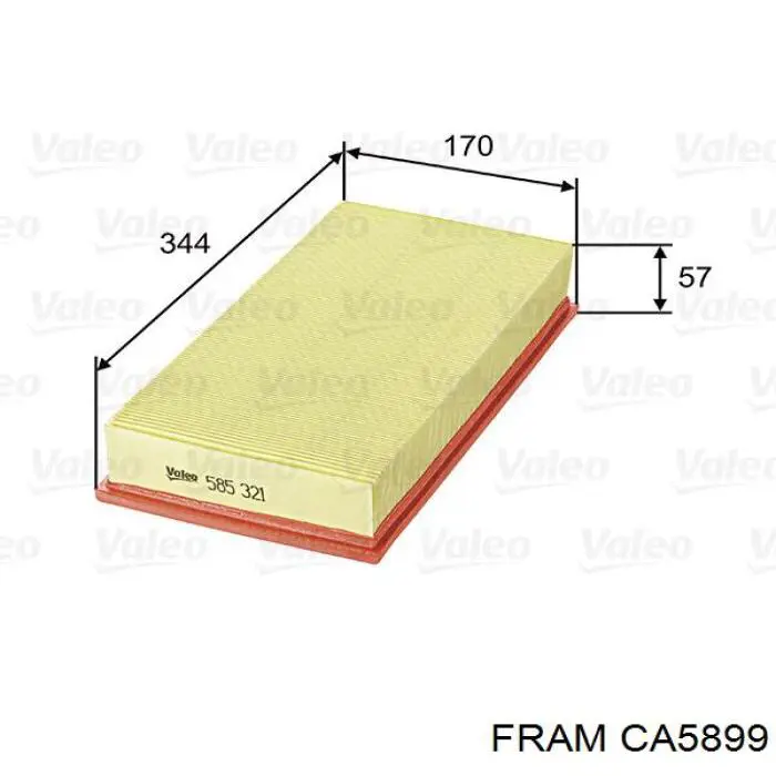 CA5899 Fram filtro de aire