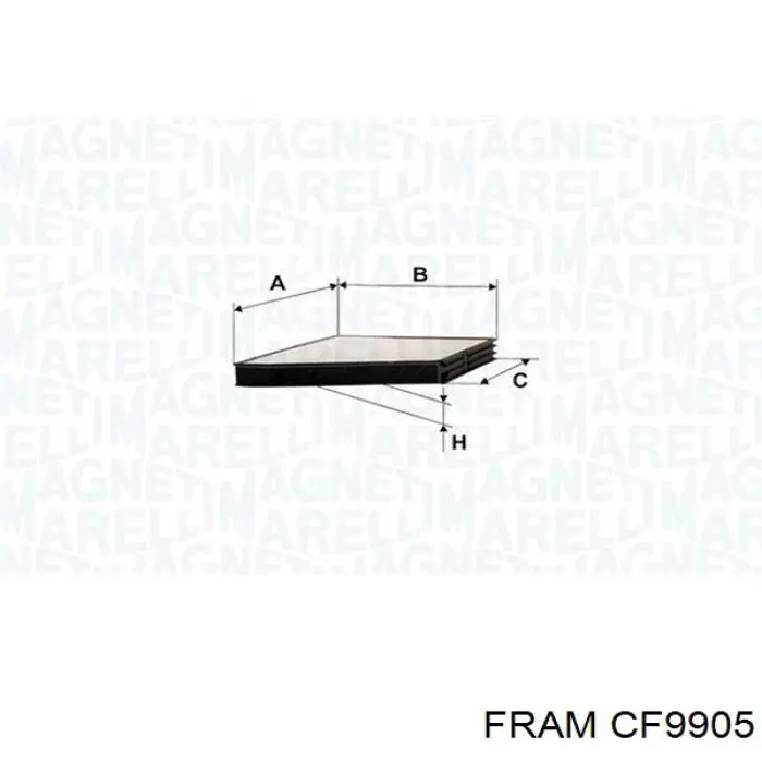 Filtro de polen Mercedes A203830091