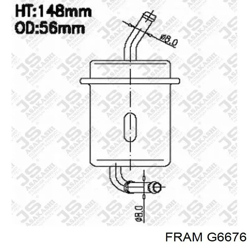 G6676 Fram Filtro de aire de motor