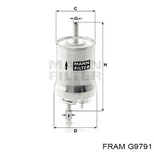 G9791 Fram Filtro de gasolina