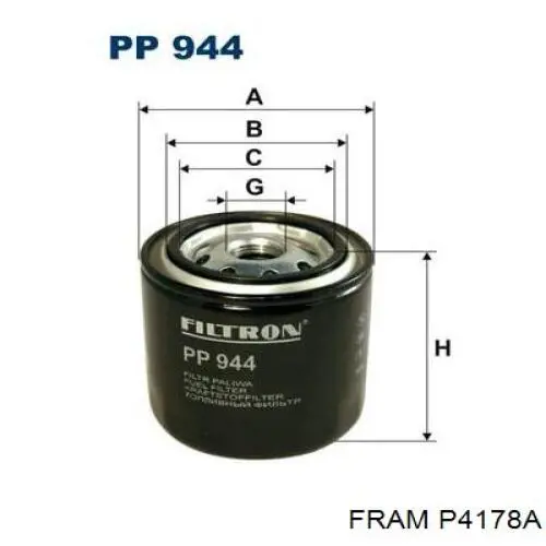 Filtro de combustible 2906549100 Isuzu