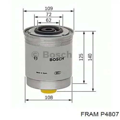 P4807 Fram filtro combustible