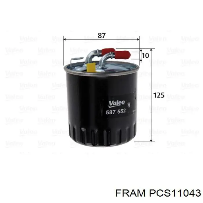 PCS11043 Fram filtro combustible