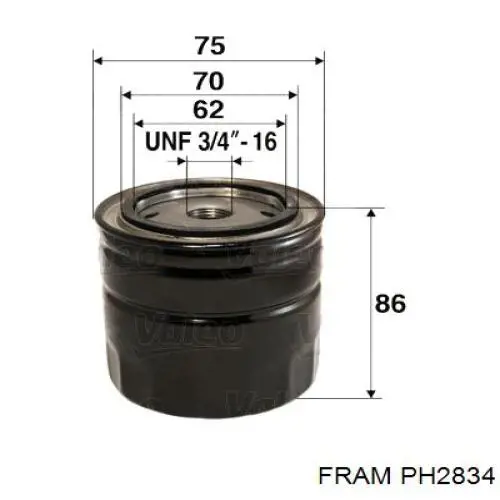 PH2834 Fram filtro de aceite