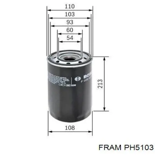 PH5103 Fram filtro de aceite