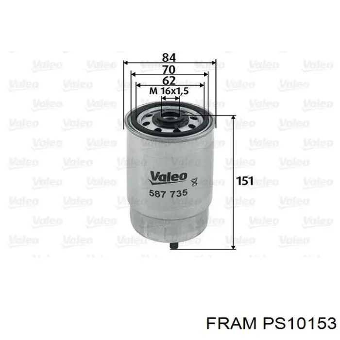 Filtro de combustible 101649 Febi