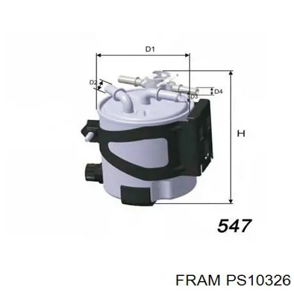 Filtro de combustible 8671019204 Renault (RVI)