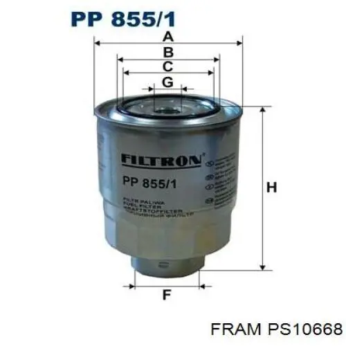 PS10668 Fram Filtro de gasolina
