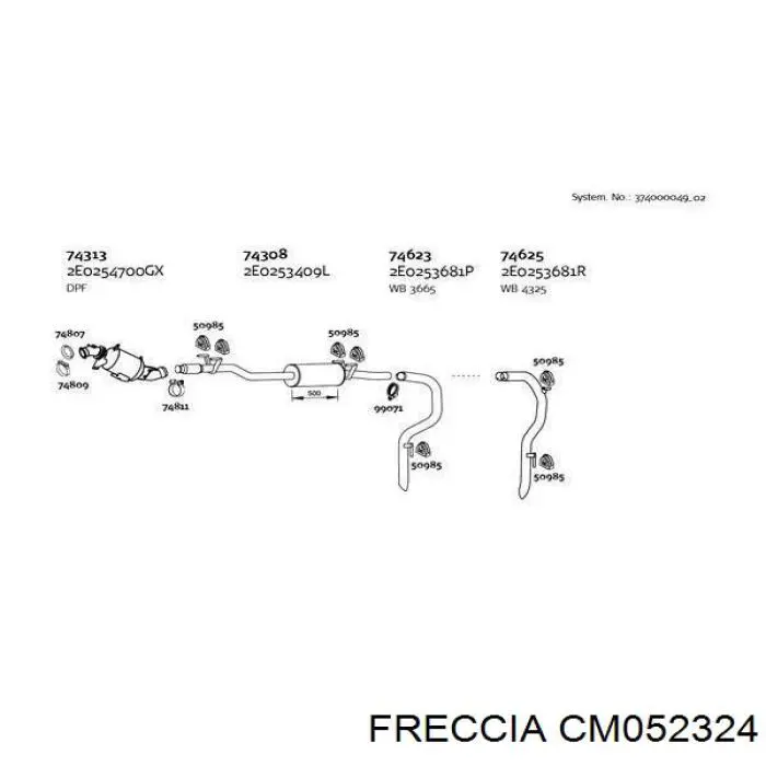CM052324 Freccia árbol de levas admisión