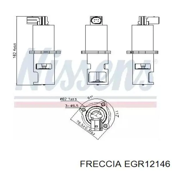 EGR12-146 Freccia válvula egr