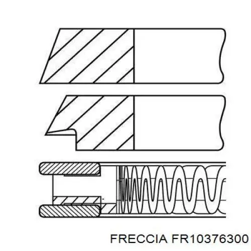Aros de pistón para 1 cilindro, STD FR10376300 Freccia