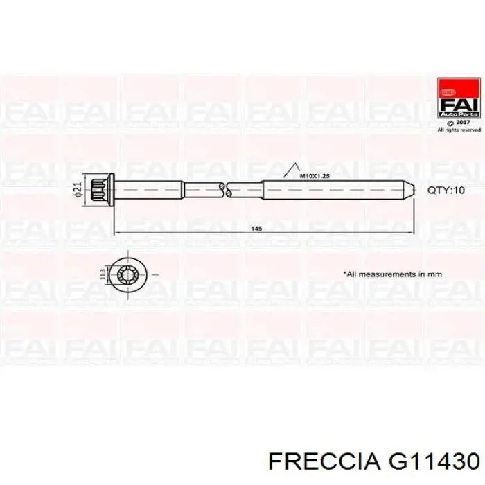Guía de válvula G11430 Freccia