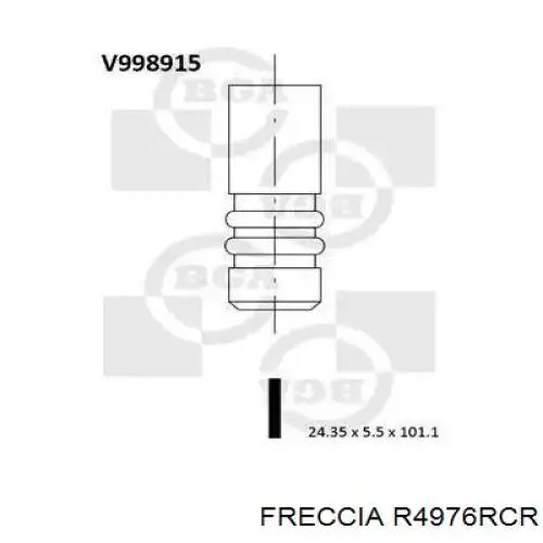 0949C5 Peugeot/Citroen válvula de escape