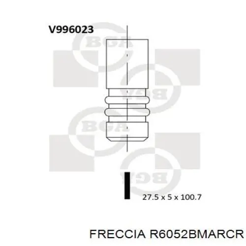 Válvula de escape Freccia R6052BMARCR precio, desde 4,86 EUR