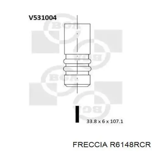 R6148RCR Freccia válvula de escape