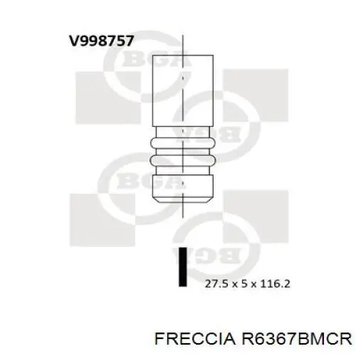 Válvula de escape Freccia R6367BMCR precio, desde 12,42 EUR