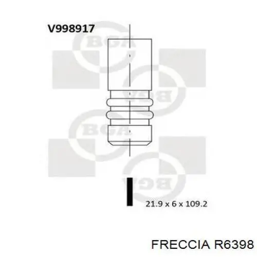 r6398 Freccia válvula de escape